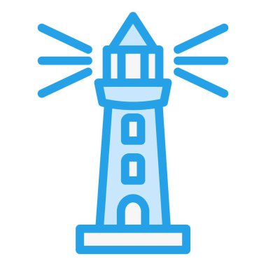 Deniz feneri Vektör Simgesi Tasarım İllüstrasyonu