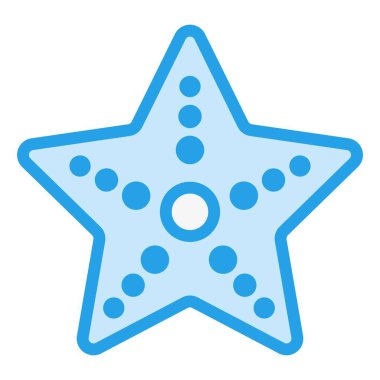 Yıldız Balığı Vektör Simgesi Tasarım Çizimi