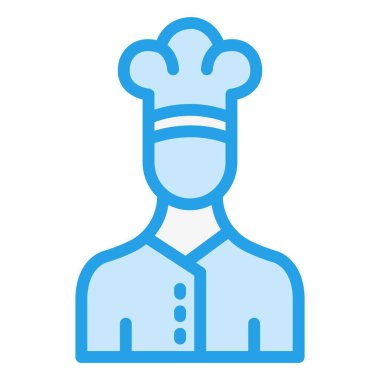 Şef Vektör Simgesi Tasarım İllüstrasyonu