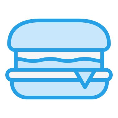 Hamburger Vektör Simgesi Tasarım Çizimi
