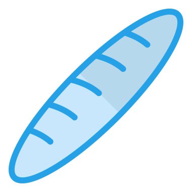 Baguette Vektör Simgesi Tasarım İllüstrasyonu