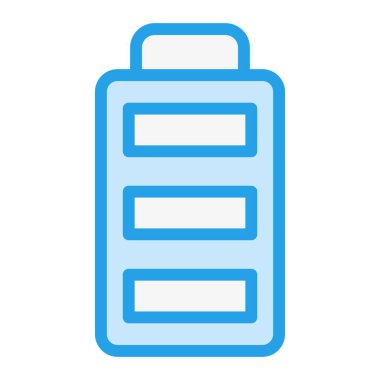 Pil Vektörü Simgesi Tasarım Çizimi