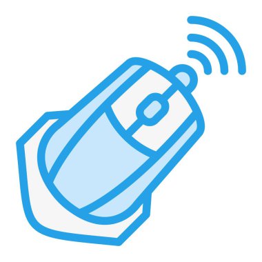 Kablosuz Fare Vektörü Simgesi Tasarım İllüstrasyonu