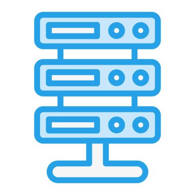 Sunucu Vektörü Simgesi Tasarım İllüstrasyonu