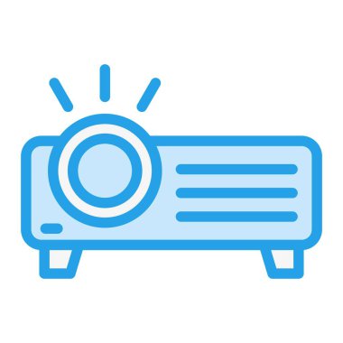 Projektör Vektör Simgesi Tasarım İllüstrasyonu