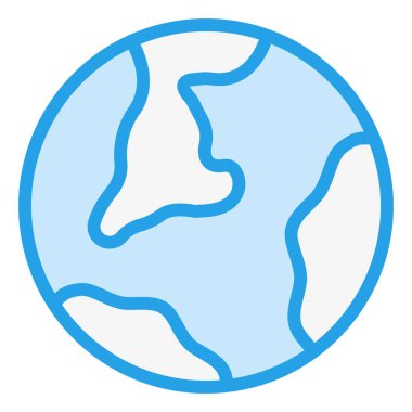 Globe Vektör Simgesi Tasarım İllüstrasyonu