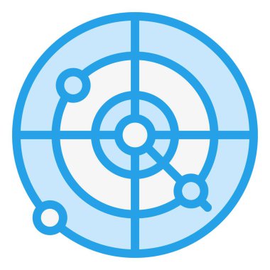 Radar Vektör Simgesi Tasarım Çizimi