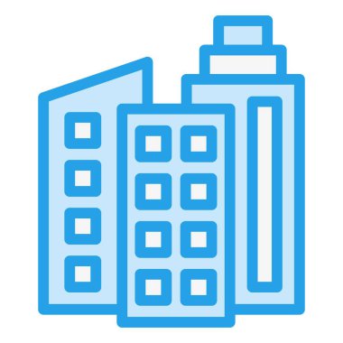 Ofis inşaatı Vektör Simgesi Tasarım İllüstrasyonu