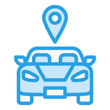 Araba Vektörü Simgesi Tasarım İllüstrasyonu