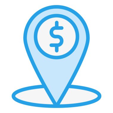 Atm konumu Vektör Simgesi Tasarım İllüstrasyonu