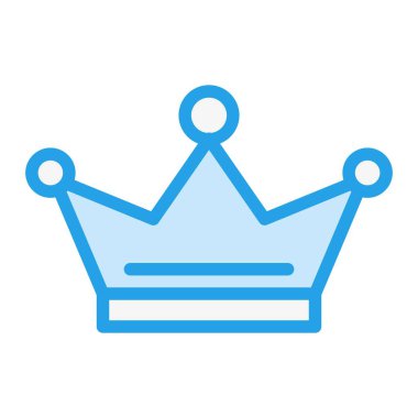 Crown Vektör Simgesi Tasarım İllüstrasyonu