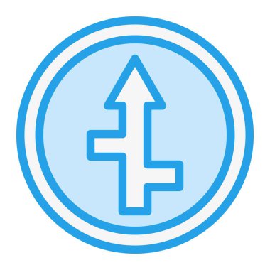 Crossways Vektör Simgesi Tasarım İllüstrasyonu