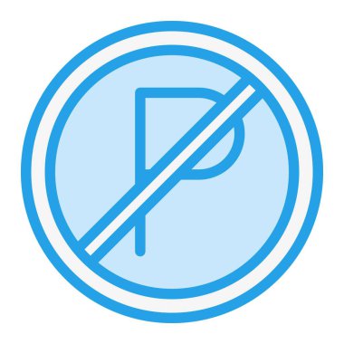 Otopark Vektörü Simgesi Tasarımı Çizimi Yok