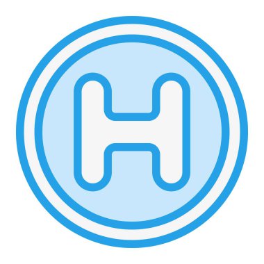 Hastane Vektör Simgesi Tasarım İllüstrasyonu