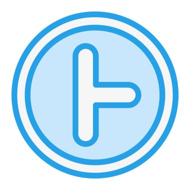 Yan yol sağ Vektör Simgesi Tasarım İllüstrasyonu