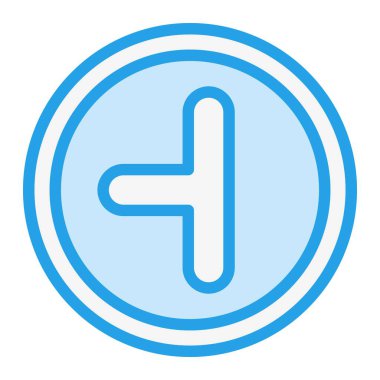 Yan yol sol Vektör Simgesi Tasarım İllüstrasyonu