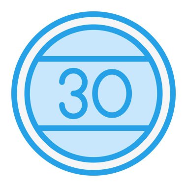 Hız sınırı Vektör Simgesi Tasarım İllüstrasyonu