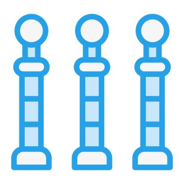Bollards Vektör Simgesi Tasarım İllüstrasyonu