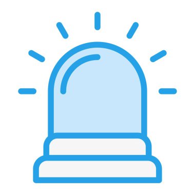 Siren Vektörü Simgesi Tasarım Çizimi