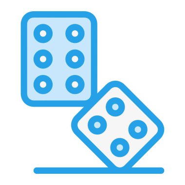 Dice Vektör Simgesi Tasarım İllüstrasyonu