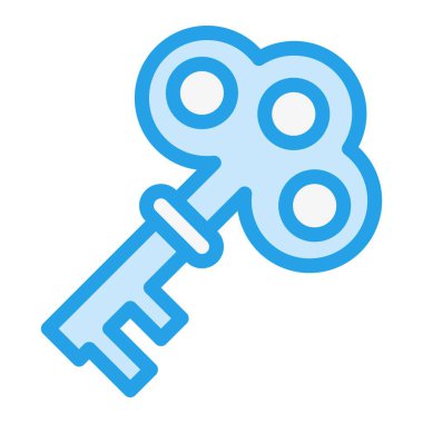 Anahtar Vektörü Simgesi Tasarım İllüstrasyonu