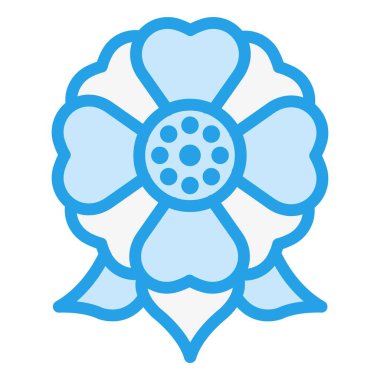 Çiçek Vektörü Simgesi Tasarım Çizimi