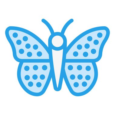 Kelebek Vektör Simgesi Tasarım Çizimi