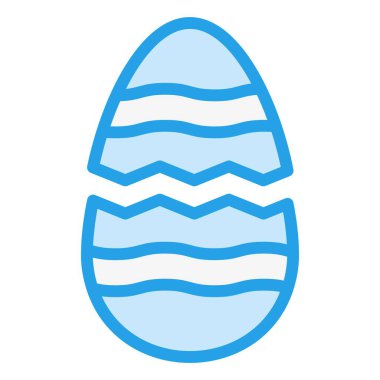 Kırık Yumurta Vektörü Simgesi Tasarım Çizimi