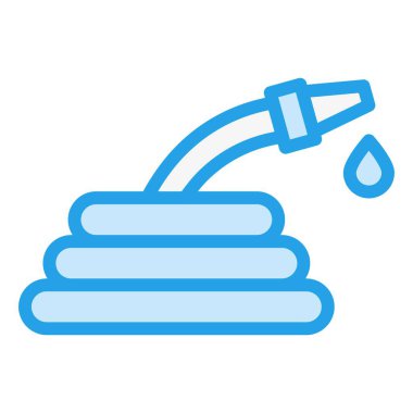 Su Hortumu Vektör Simgesi Tasarımı Çizimi