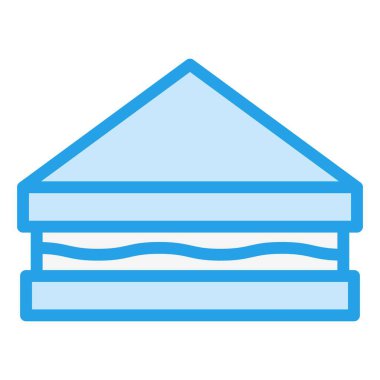 Sandviç Vektörü Simgesi Tasarım İllüstrasyonu