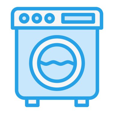 çamaşır makinesi vektör tasarım illüstrasyonu