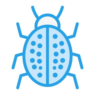 Uğur Böceği Vektörü Simgesi Tasarım İllüstrasyonu