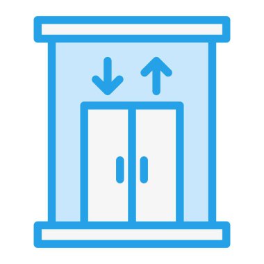 Asansör Vektör Simgesi Tasarım Çizimi