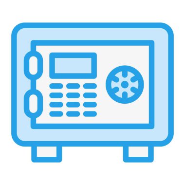 Güvenlik Kutusu Vektör Simgesi Tasarım İllüstrasyonu