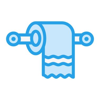 Tuvalet kağıdı Vektör Simgesi Tasarımı Çizimi