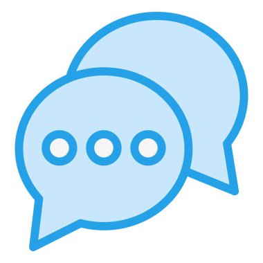 Sohbet Vektörü Simgesi Tasarım İllüstrasyonu