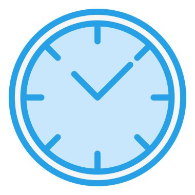 Duvar Saati Vektör Simgesi Tasarım İllüstrasyonu