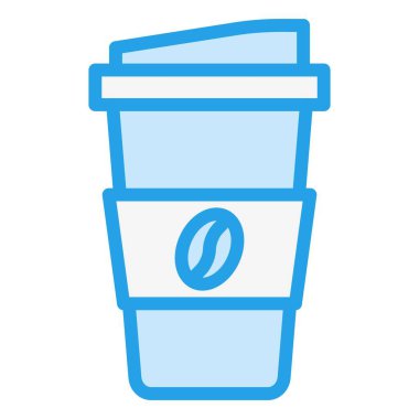 Kahve fincanı Vektör Simgesi Tasarım Çizimi