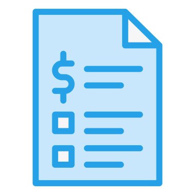 Fatura Vektörü Simgesi Tasarım İllüstrasyonu