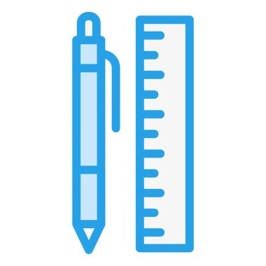 Kırtasiye Vektörü Simgesi Tasarım İllüstrasyonu