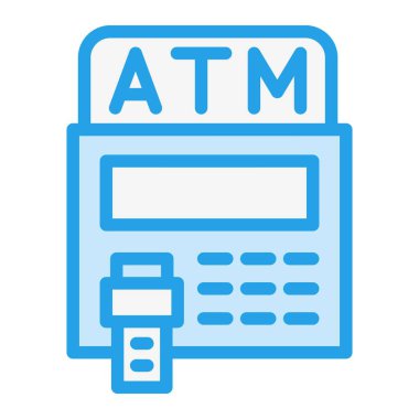 Atm Vektör Simgesi Tasarım İllüstrasyonu