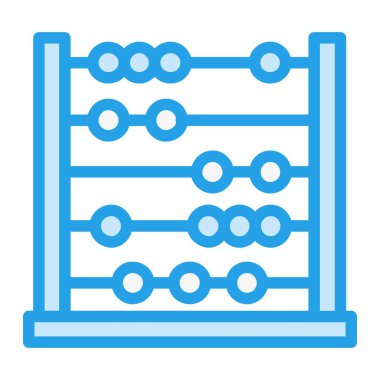 Abaküs Vektör Simgesi Tasarım Çizimi