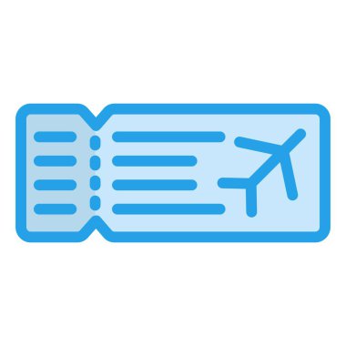 Uçak bileti Vektör Simgesi Tasarım İllüstrasyonu