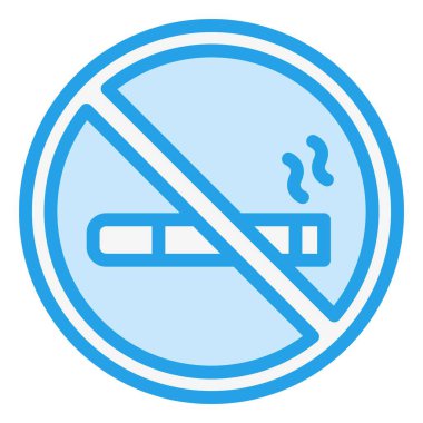 Sigara İçen Vektör Simgesi Tasarımı Çizimi Yok