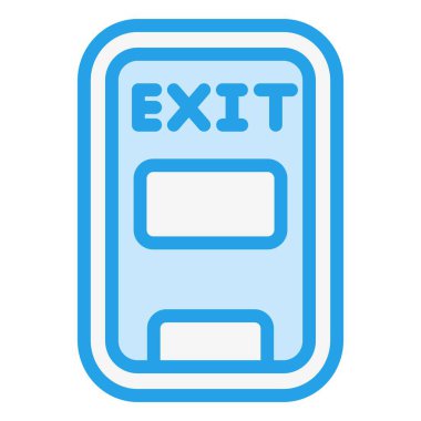 Acil çıkış Vektör Simgesi Tasarım İllüstrasyonu