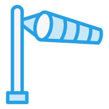 Windsock Vektör Simgesi Tasarım İllüstrasyonu