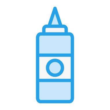 Sos şişesi Vektör Simgesi Tasarım İllüstrasyonu