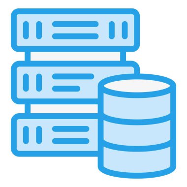 Veritabanı Vektör Simgesi Tasarım İllüstrasyonu