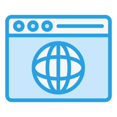 Web tarayıcı Vektör Simgesi Tasarım İllüstrasyonu