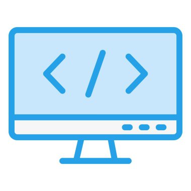 Kodlama Vektörü Simgesi Tasarım İllüstrasyonu